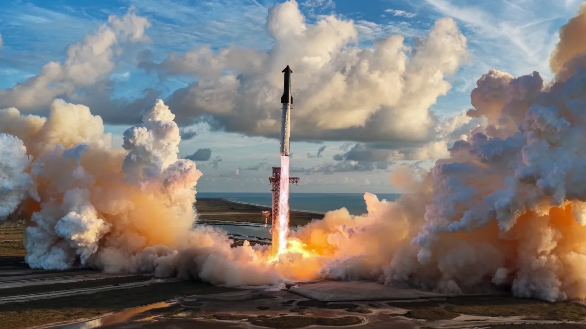 SpaceX’s Starship reaches orbit for first time but mission ends early after engine trouble in space