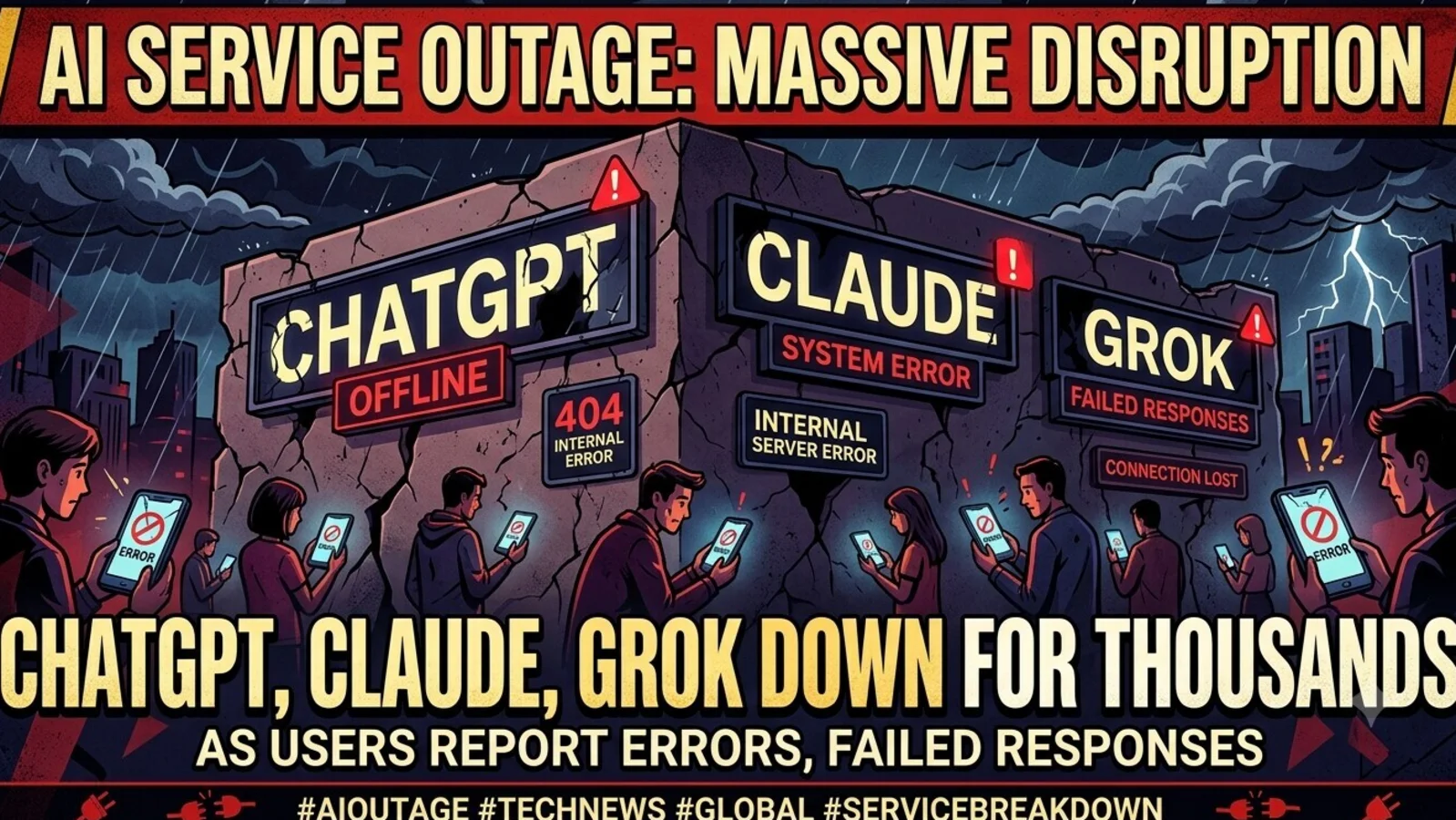 ChatGPT, Claude, Grok experience outages, users report errors | Here’s what happened