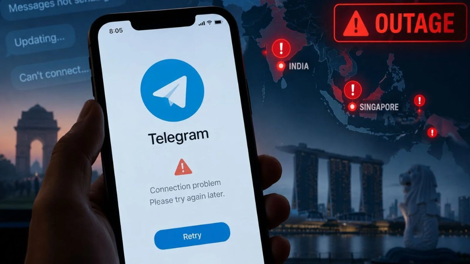 Telegram down? Users in India, Singapore report outage and disruptions