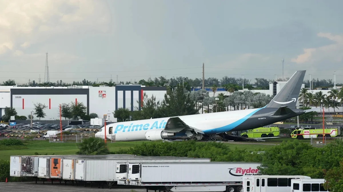 Amazon cargo plane crashes, bursts into flames leaving five dead at Miami airport