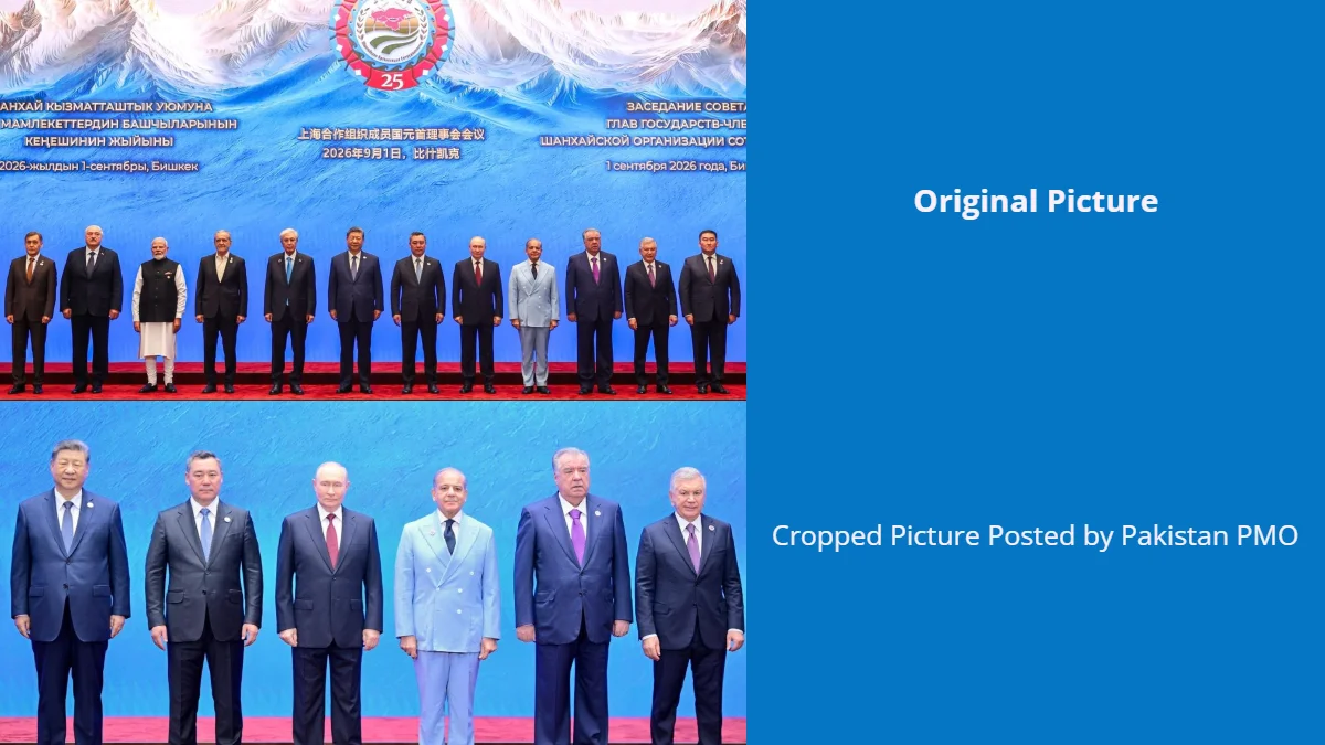 Intimidated by India? Pakistan PMO crops SCO group photo in desperate charade to exclude PM Modi